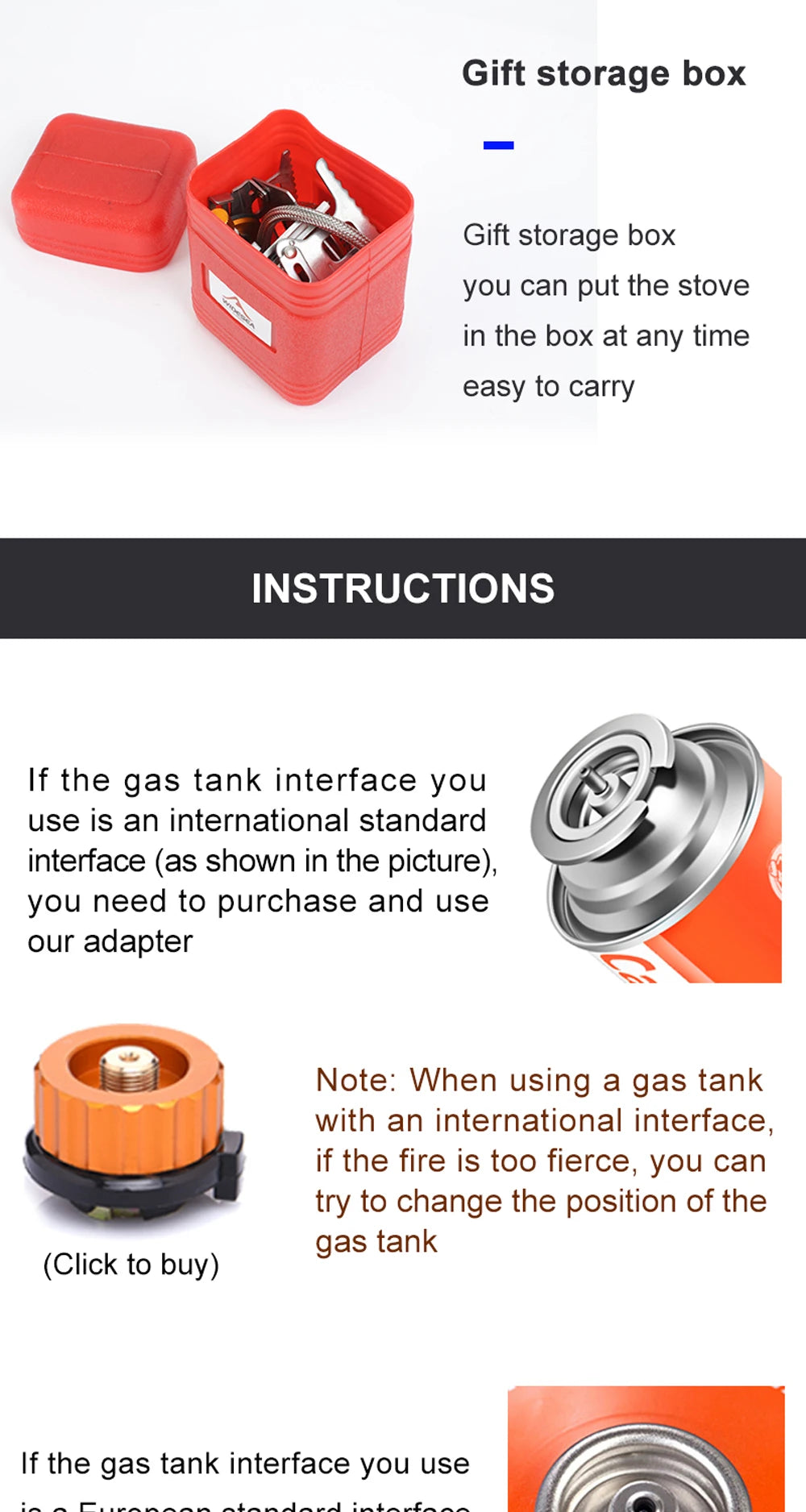 Widesea Camping Gas Stove – Strong Flame Outdoor Burner