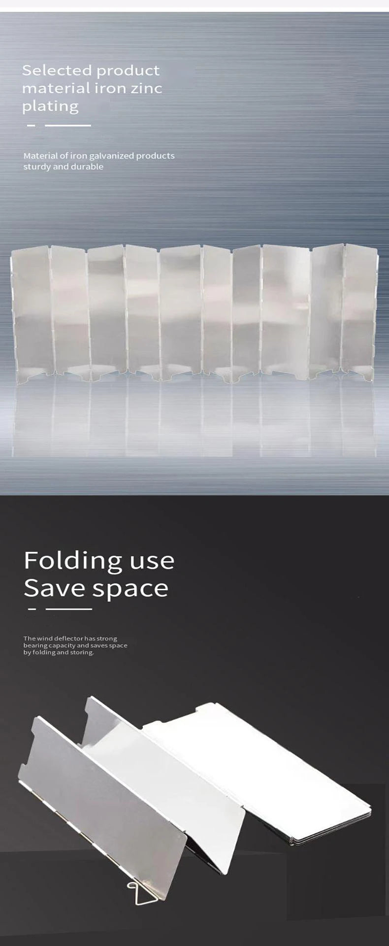 8/10 PCS Foldable Gas Stove Windshield – Portable Windproof Screen