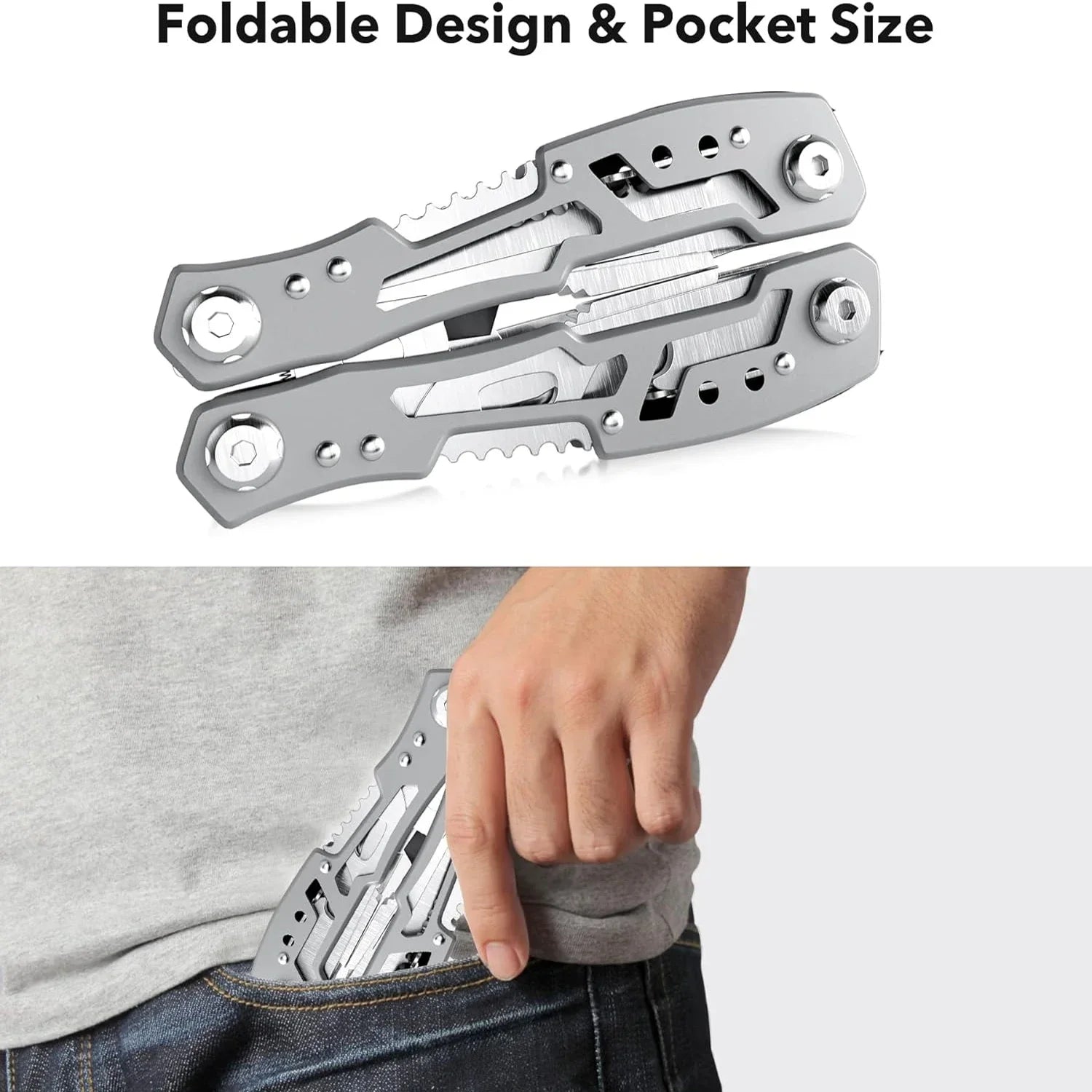 Multi-Tool Folding Knife – EDC Pliers & Scissors for Outdoor Survival