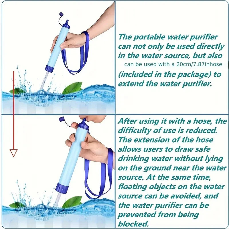 Personal Straw Water Filter – Outdoor Emergency Purifier