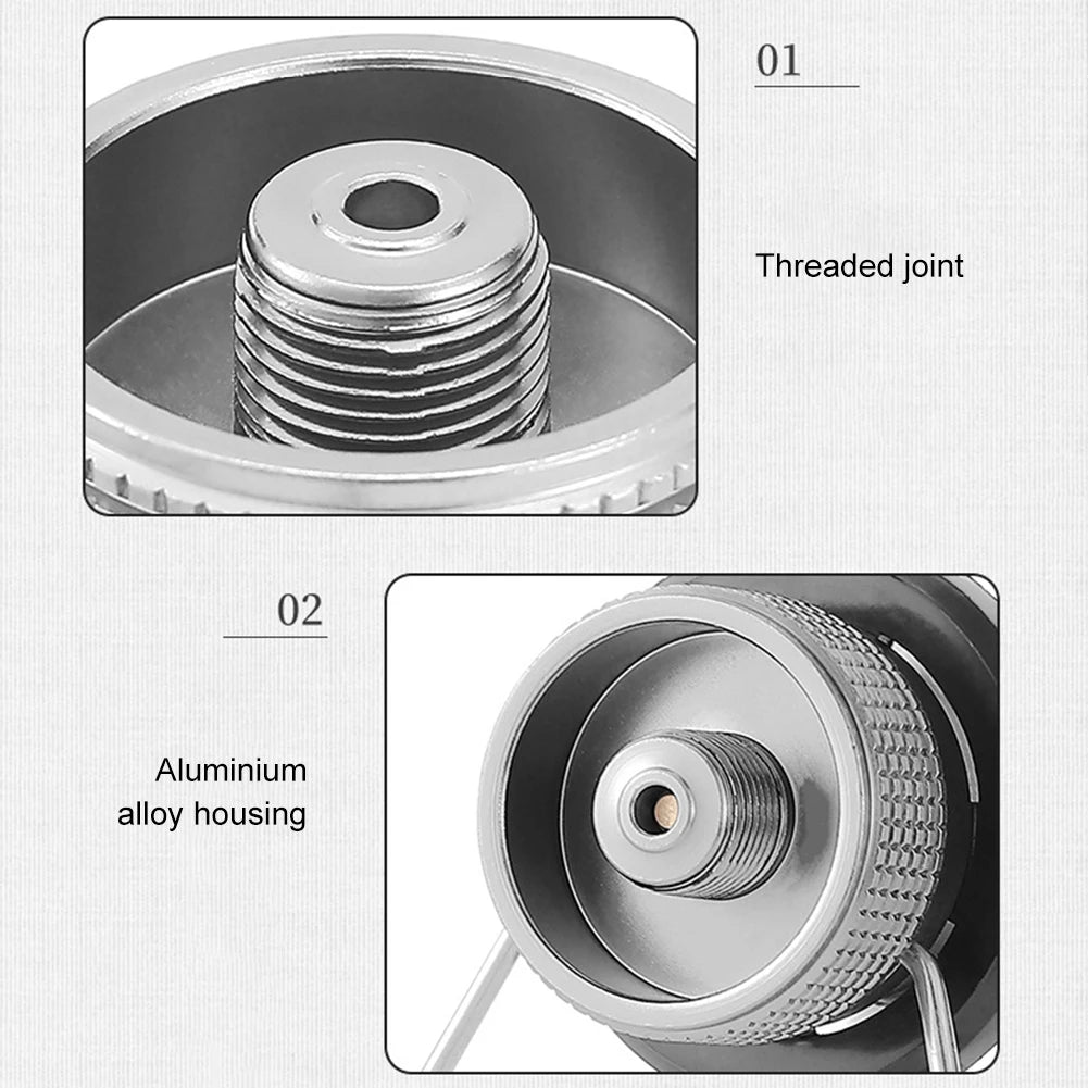 Butane Gas Adapter with Bracket for Camping Stove