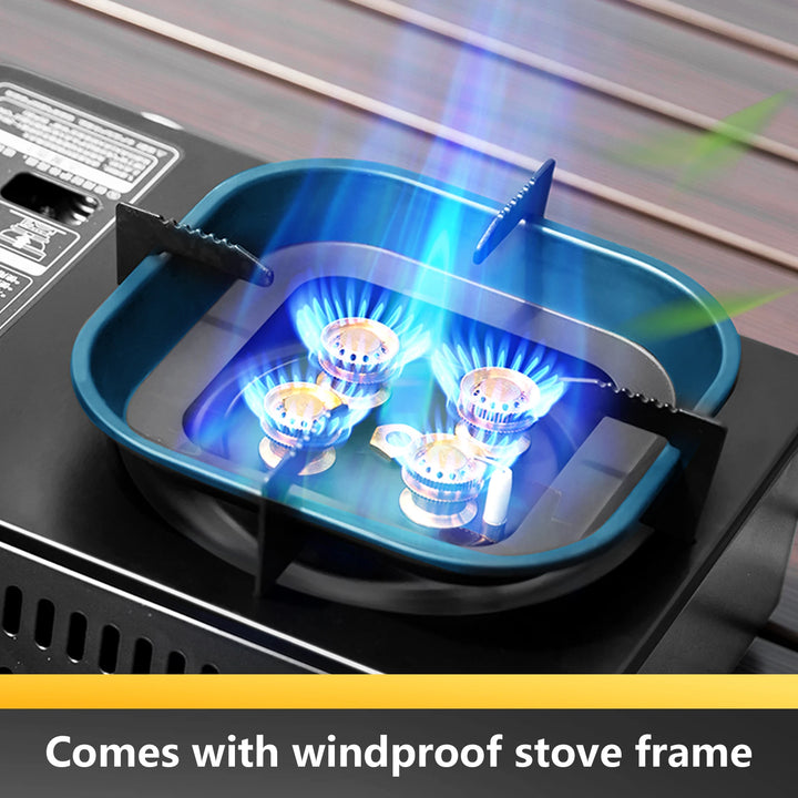 BISINNA Campi    BISINNA 5800W Portable Camping Gas Stove – High Firepower Burnerng Gas Stove 5800W High Firepower Outdoor Portable Cassette Burner for Picnic Hiking Trekking