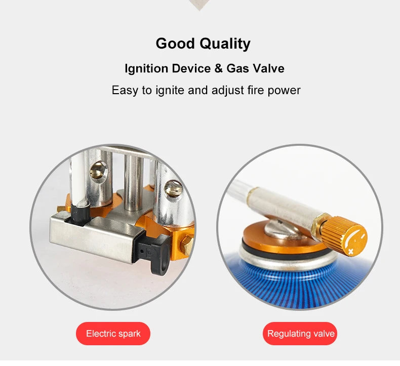 Portable 3-Head Camping Stove – Foldable Windproof Gas Burner