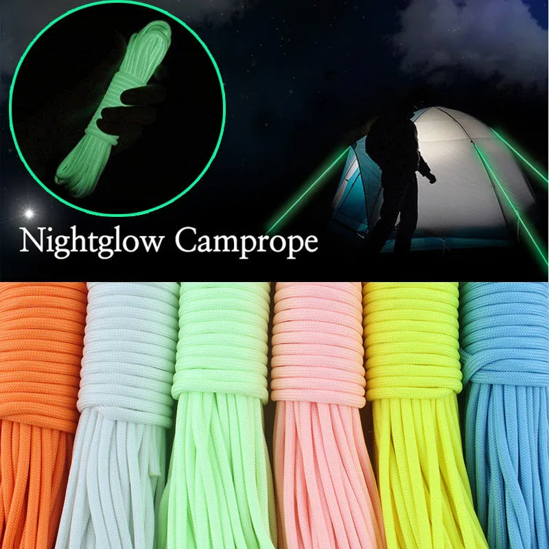 4mm Luminous Nylon Paracord 550 Tent Rope