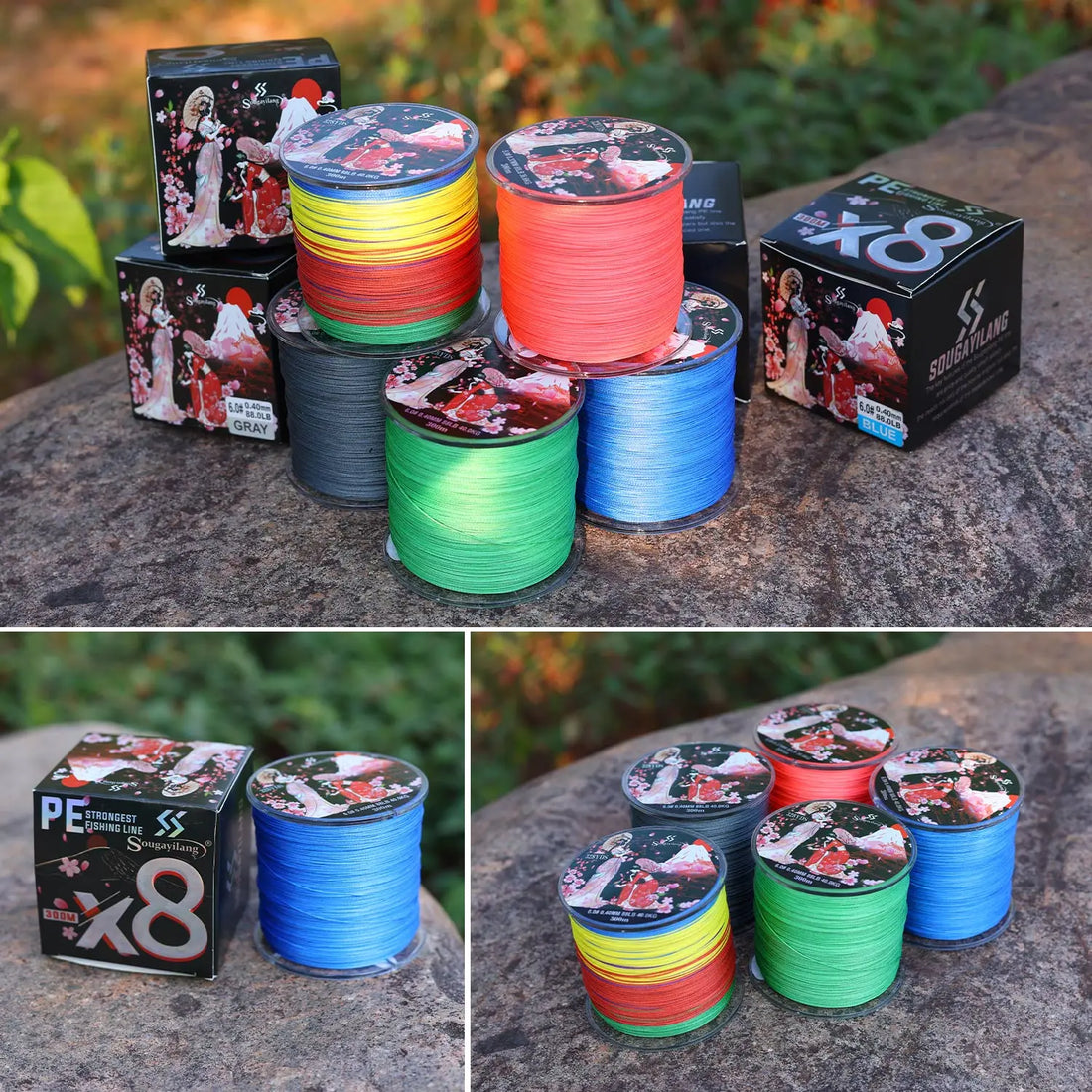 Sougayilang 300M 8-Strand Braided Fishing Line – X8 Multifilament