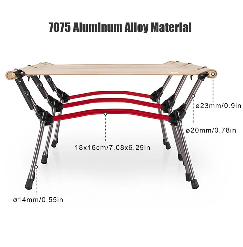 WESTTUNE Ultralight Camping Cot – Folding Bed with Leg Extenders