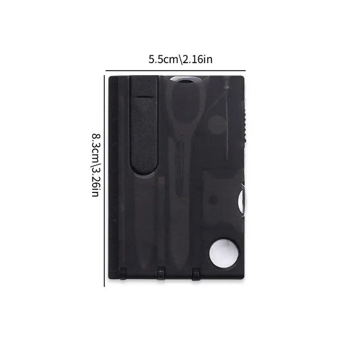Multifunctional Survival Tool Card – Camping Knife & Lamp Set.
