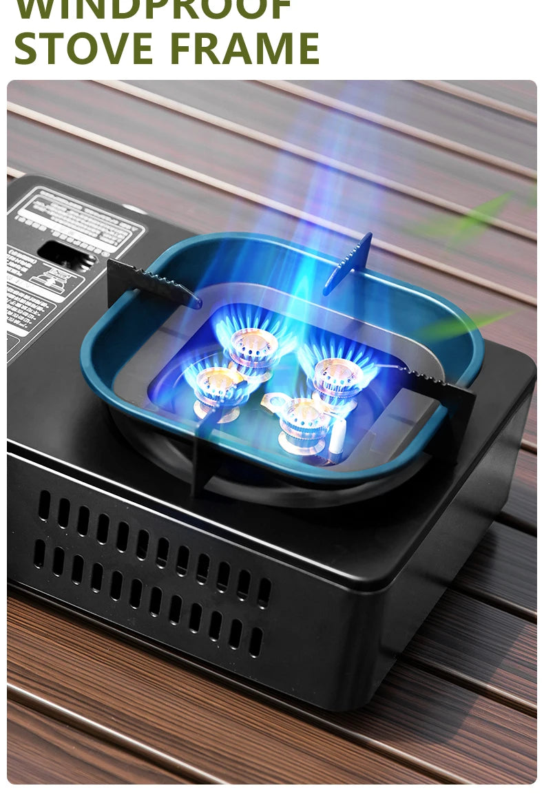 BISINNA Campi    BISINNA 5800W Portable Camping Gas Stove – High Firepower Burnerng Gas Stove 5800W High Firepower Outdoor Portable Cassette Burner for Picnic Hiking Trekking