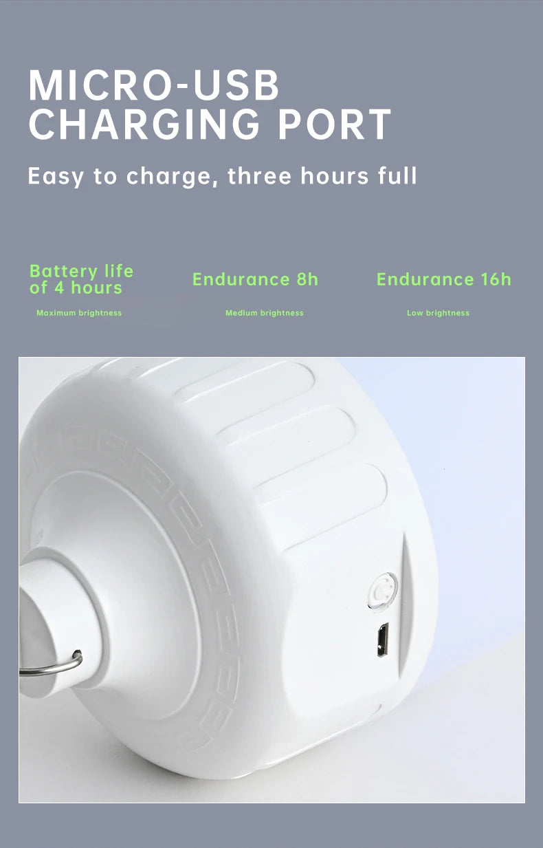 USB Rechargeable Waterproof Camping Light Bulb