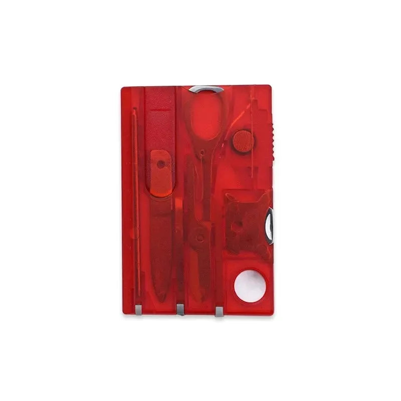 Multifunctional Survival Tool Card – Camping Knife & Lamp Set.