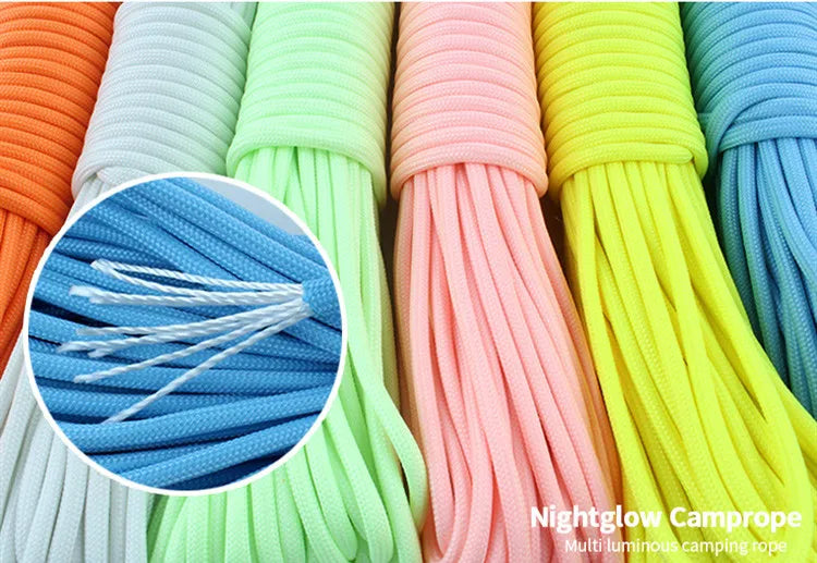 4mm Luminous Nylon Paracord 550 Tent Rope