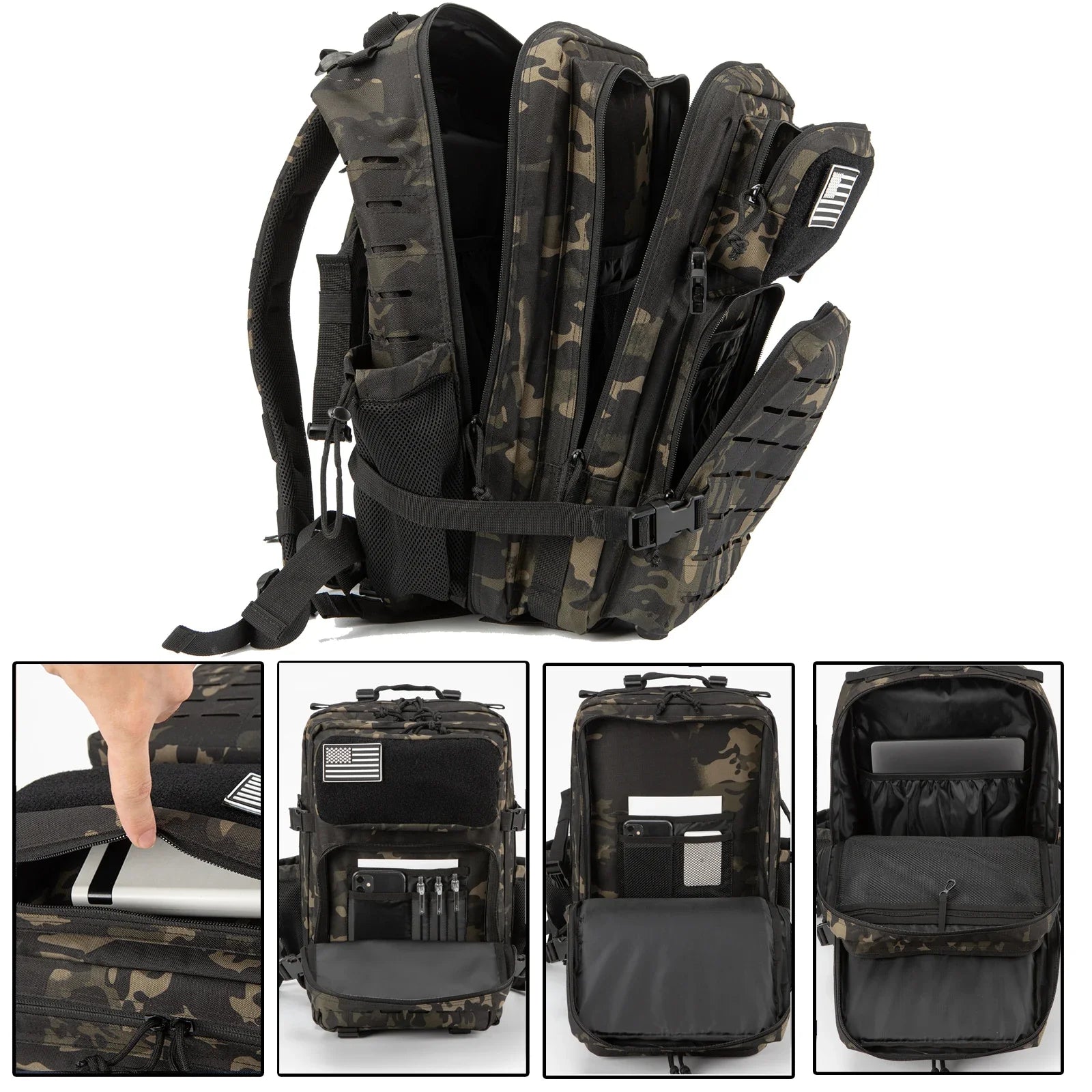 25L/45L Tactical MOLLE Backpack for Hiking & School