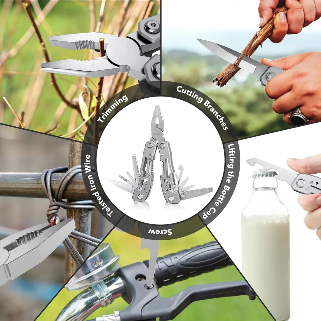 Multi-Tool Folding Knife – EDC Pliers & Scissors for Outdoor Survival