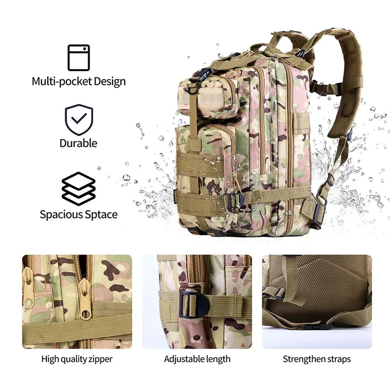 Tactical Camouflage Fishing Backpack – Outdoor 3P Pack
