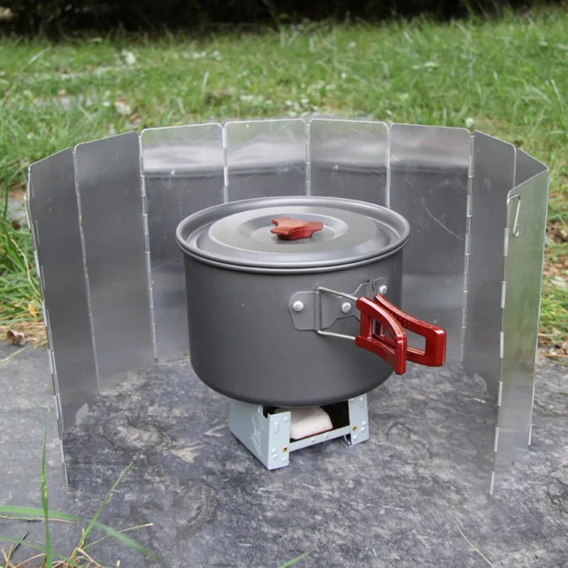 8/10 PCS Foldable Gas Stove Windshield – Portable Windproof Screen