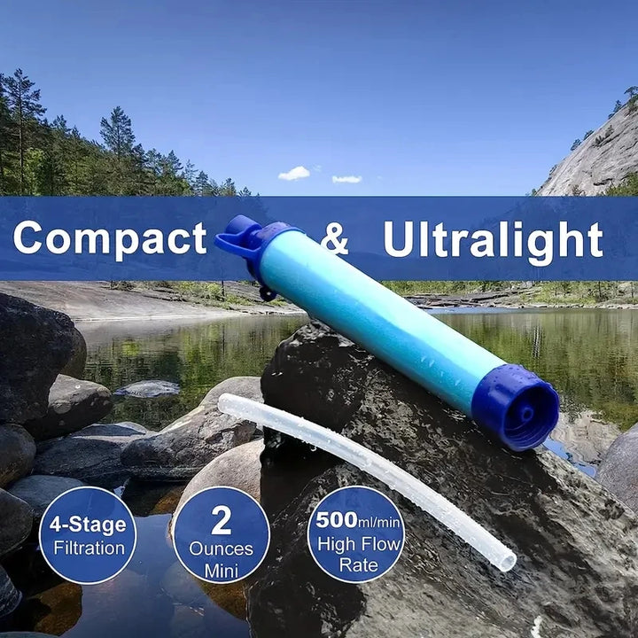 Personal Straw Water Filter – Outdoor Emergency Purifier