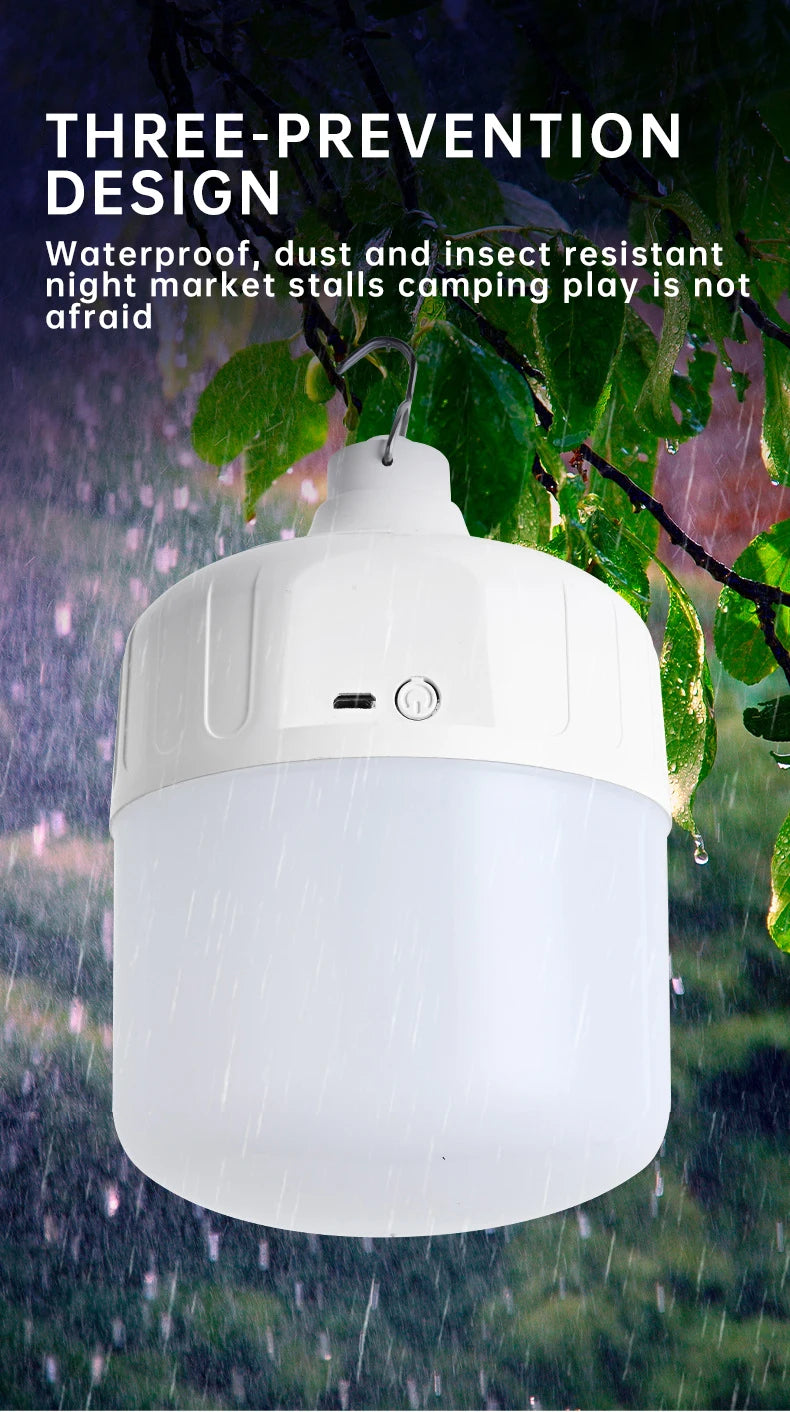 USB Rechargeable Waterproof Camping Light Bulb