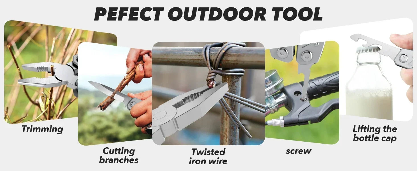 Multi-Tool Folding Knife – EDC Pliers & Scissors for Outdoor Survival