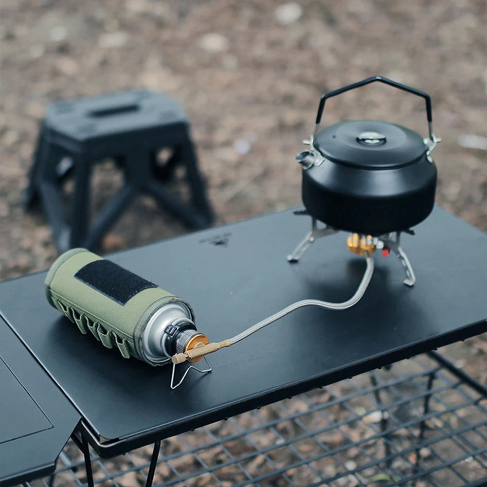 Butane Gas Adapter with Bracket for Camping Stove