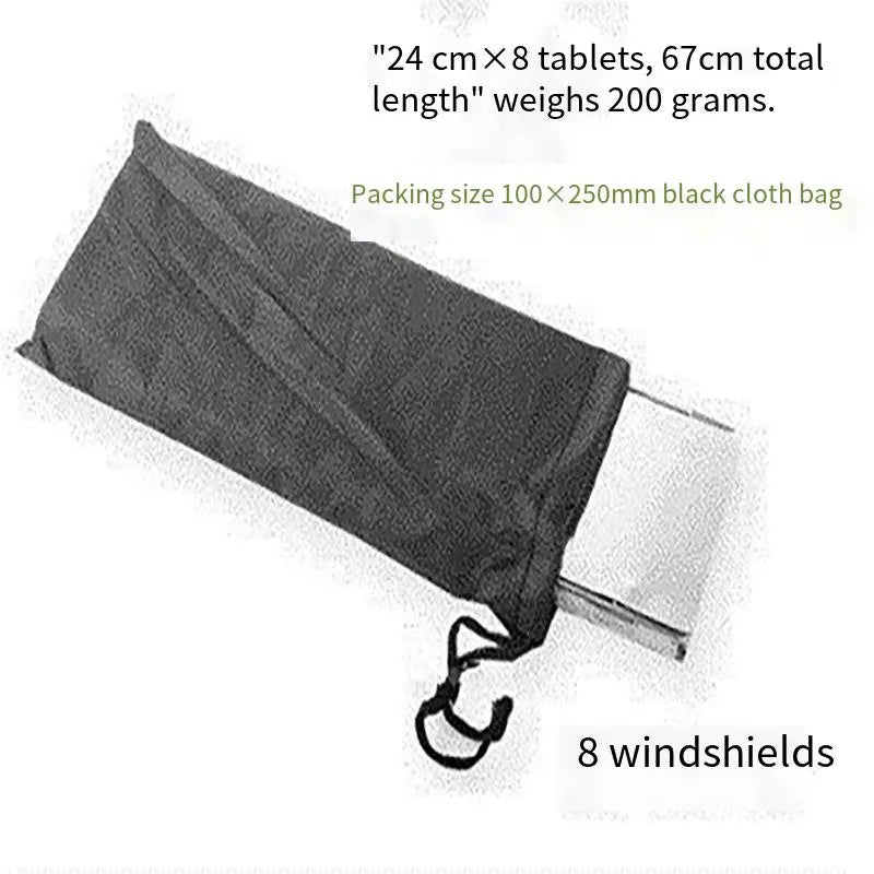 8/10 PCS Foldable Gas Stove Windshield – Portable Windproof Screen