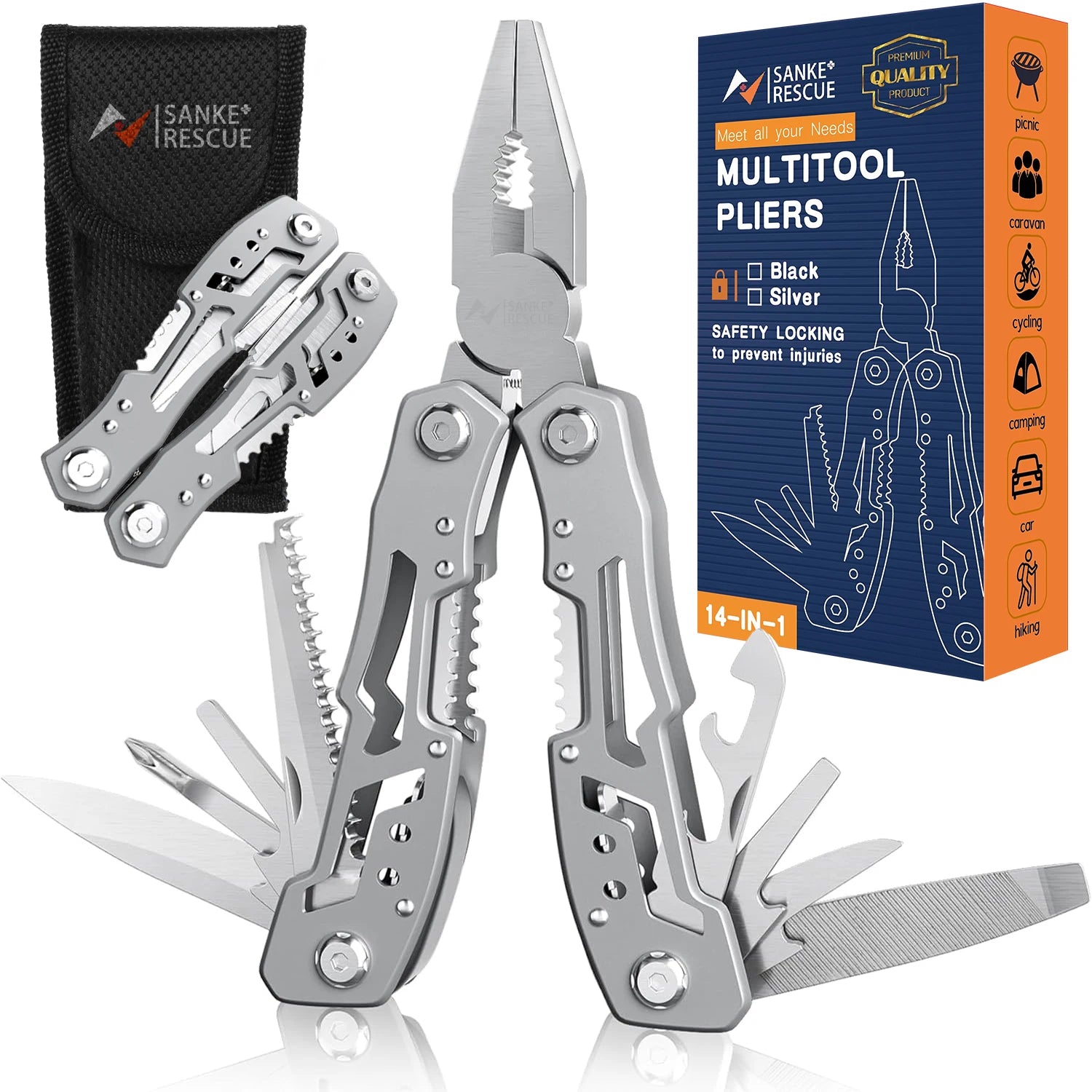 Multi-Tool Folding Knife – EDC Pliers & Scissors for Outdoor Survival