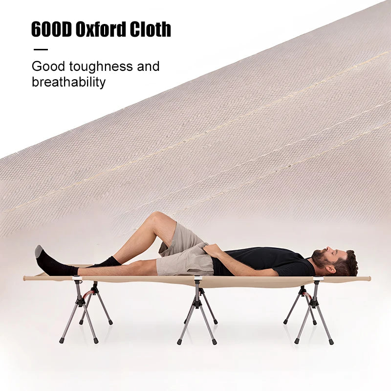 WESTTUNE Ultralight Camping Cot – Folding Bed with Leg Extenders