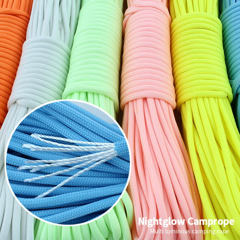 4mm Luminous Nylon Paracord 550 Tent Rope