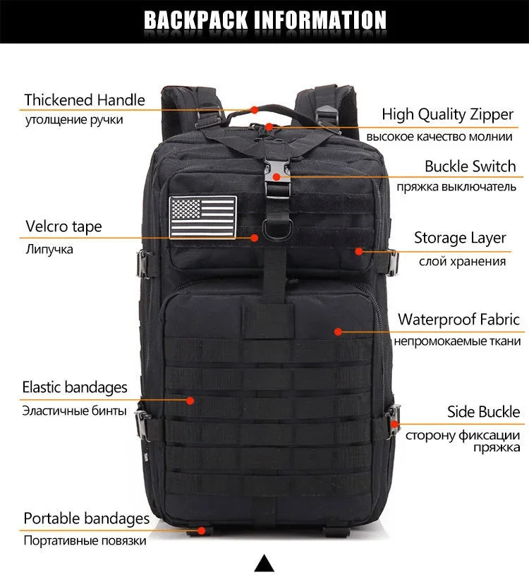 30L/50L Tactical Backpack for Hunting & Outdoor Travel
