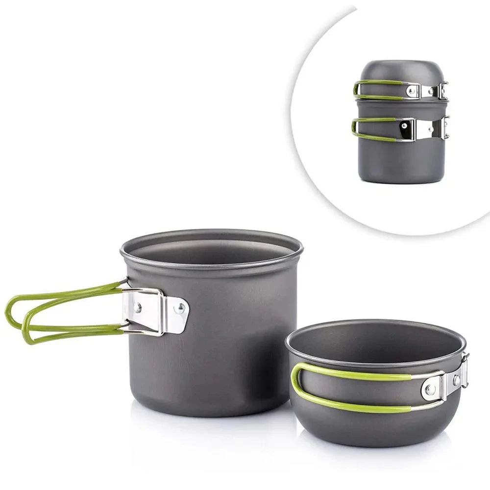 Portable Camping Cookware Set – Outdoor Cooking Tableware