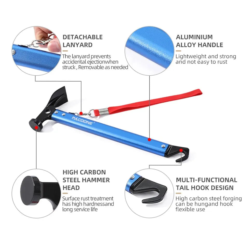 Multifunctional Camping Survival Hammer Tool
