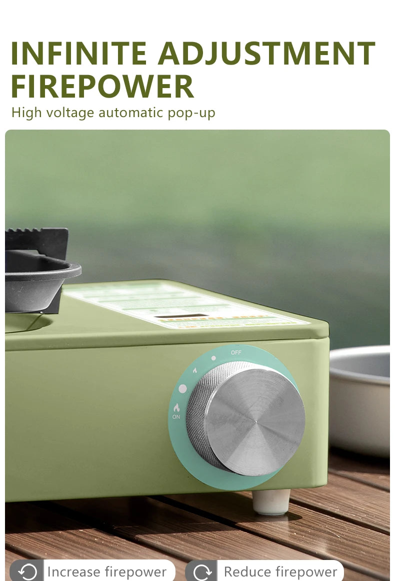 BISINNA Campi    BISINNA 5800W Portable Camping Gas Stove – High Firepower Burnerng Gas Stove 5800W High Firepower Outdoor Portable Cassette Burner for Picnic Hiking Trekking