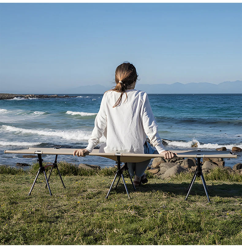 WESTTUNE Ultralight Camping Cot – Folding Bed with Leg Extenders