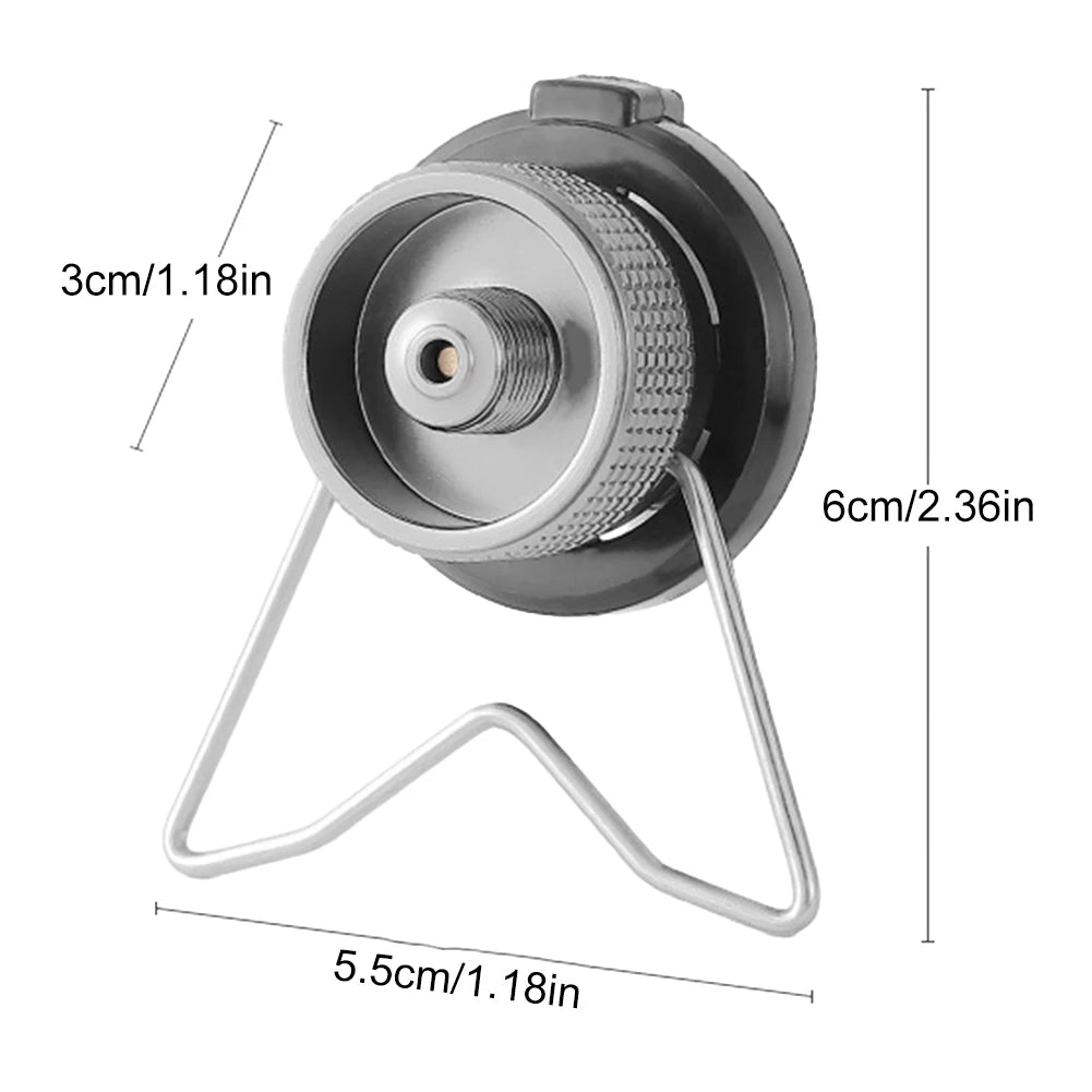 Butane Gas Adapter with Bracket for Camping Stove