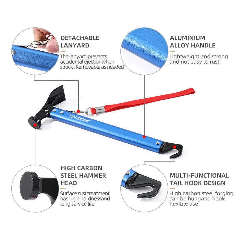 Multifunctional Camping Survival Hammer Tool