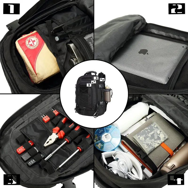 65L Tactical Waterproof Backpack for Camping & Hiking