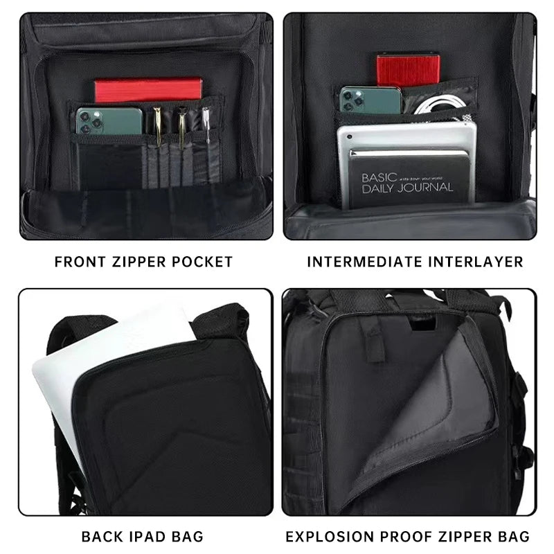 Outdoor Tactical Hiking Backpack – 3P Multi-Functional Travel Bag