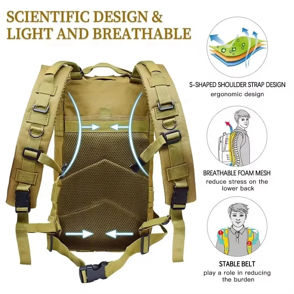 Tactical Camouflage Fishing Backpack – Outdoor 3P Pack