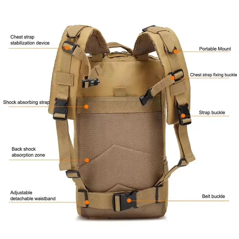 Tactical Camouflage Fishing Backpack – Outdoor 3P Pack
