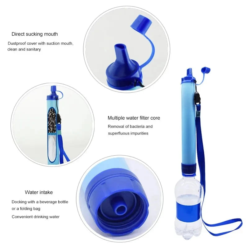 Personal Straw Water Filter – Outdoor Emergency Purifier