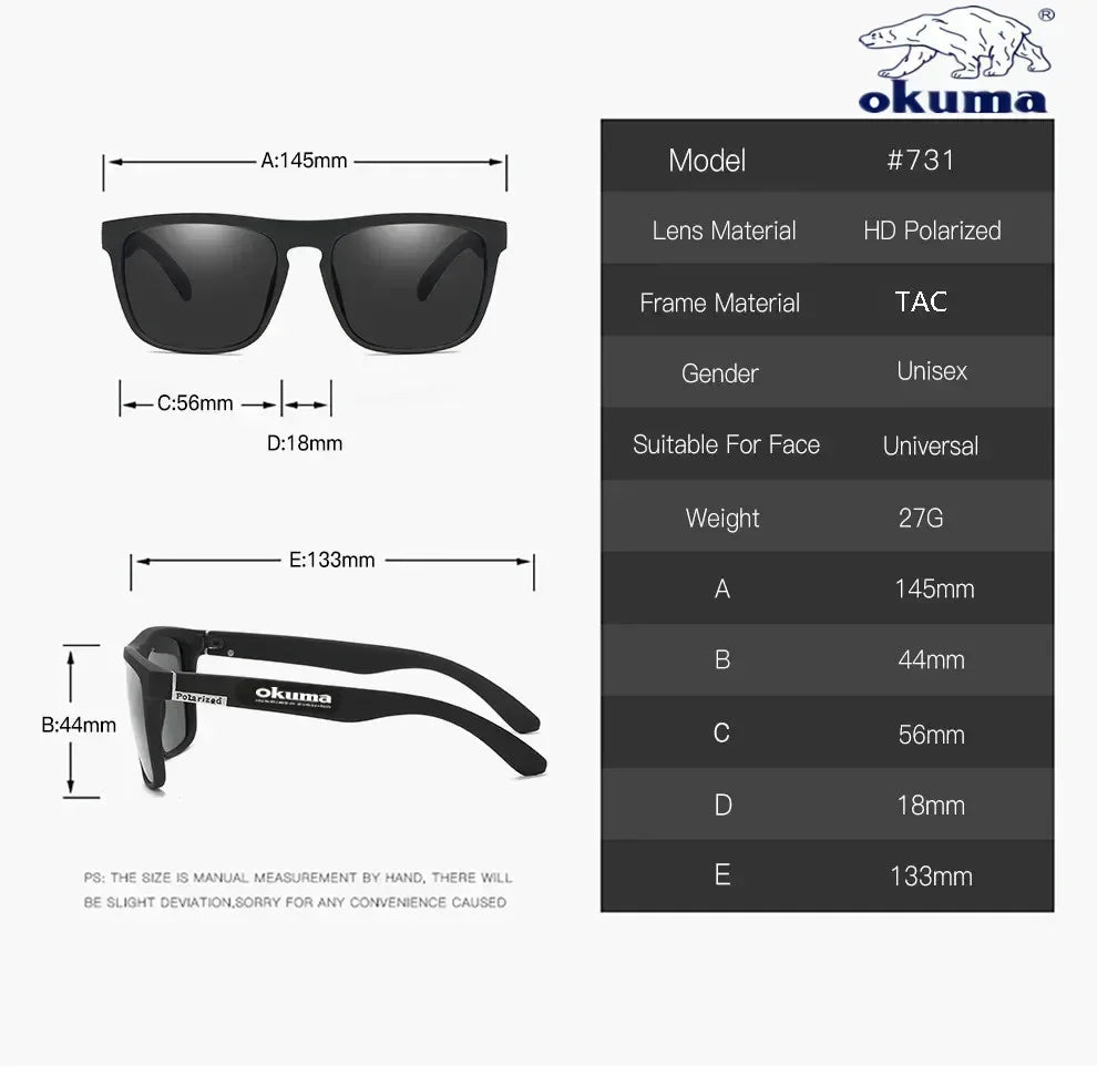 Okuma Polarized UV400 Sunglasses for Men & Womem
