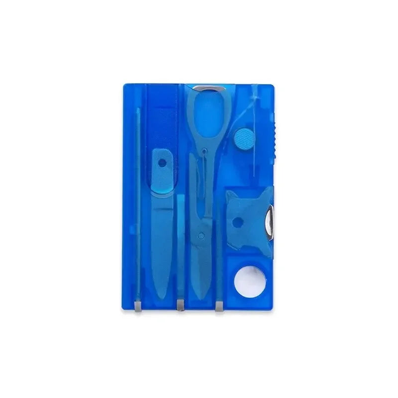 Multifunctional Survival Tool Card – Camping Knife & Lamp Set.