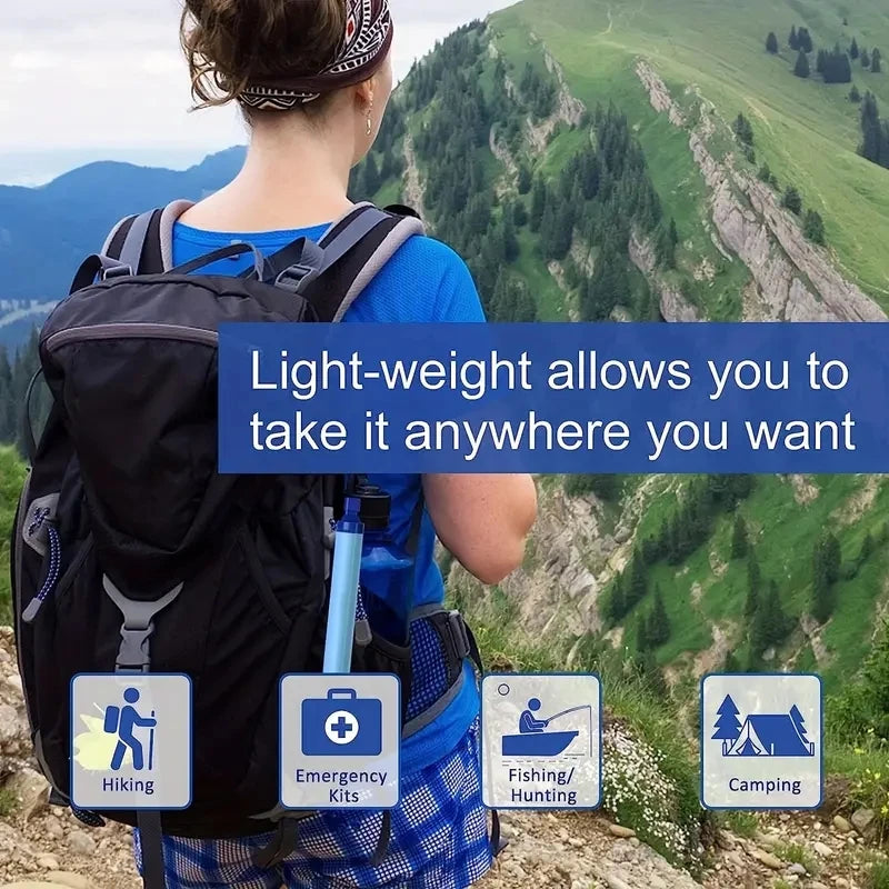 Personal Straw Water Filter – Outdoor Emergency Purifier