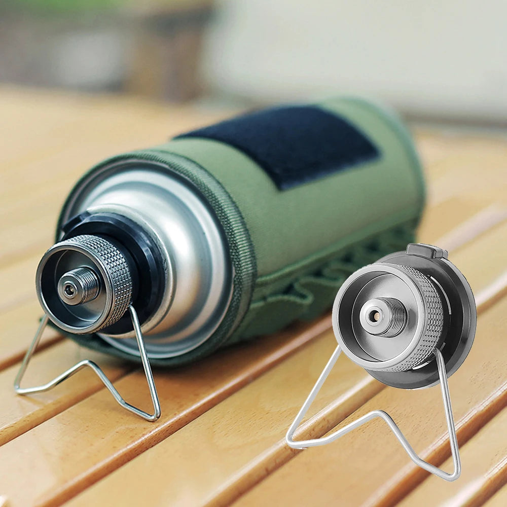 Butane Gas Adapter with Bracket for Camping Stove