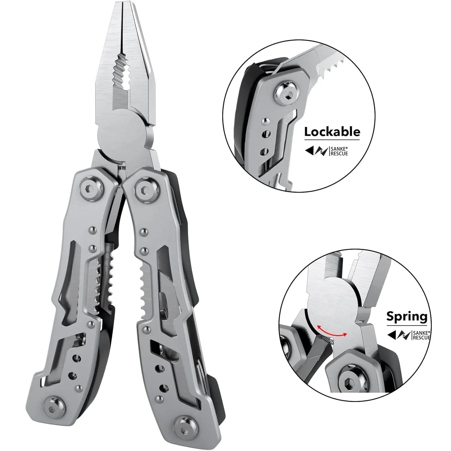 Multi-Tool Folding Knife – EDC Pliers & Scissors for Outdoor Survival