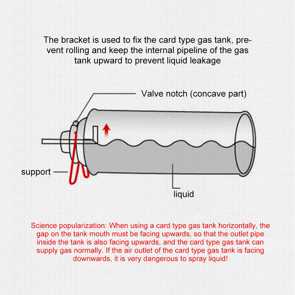 Butane Gas Adapter with Bracket for Camping Stove