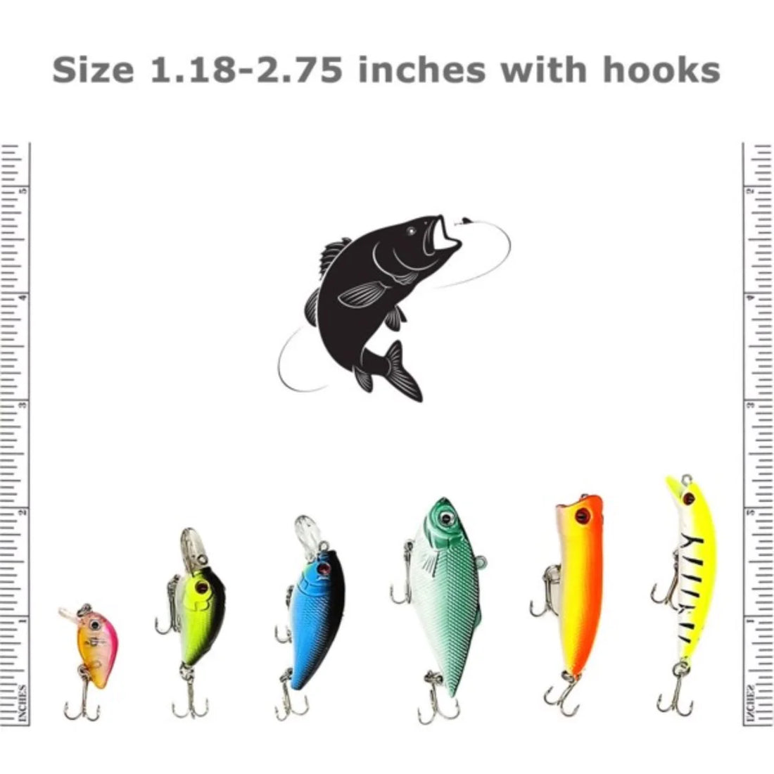 30PCS Fishing Lures Set – Crankbaits, Minnow Baits & Bass Hooks