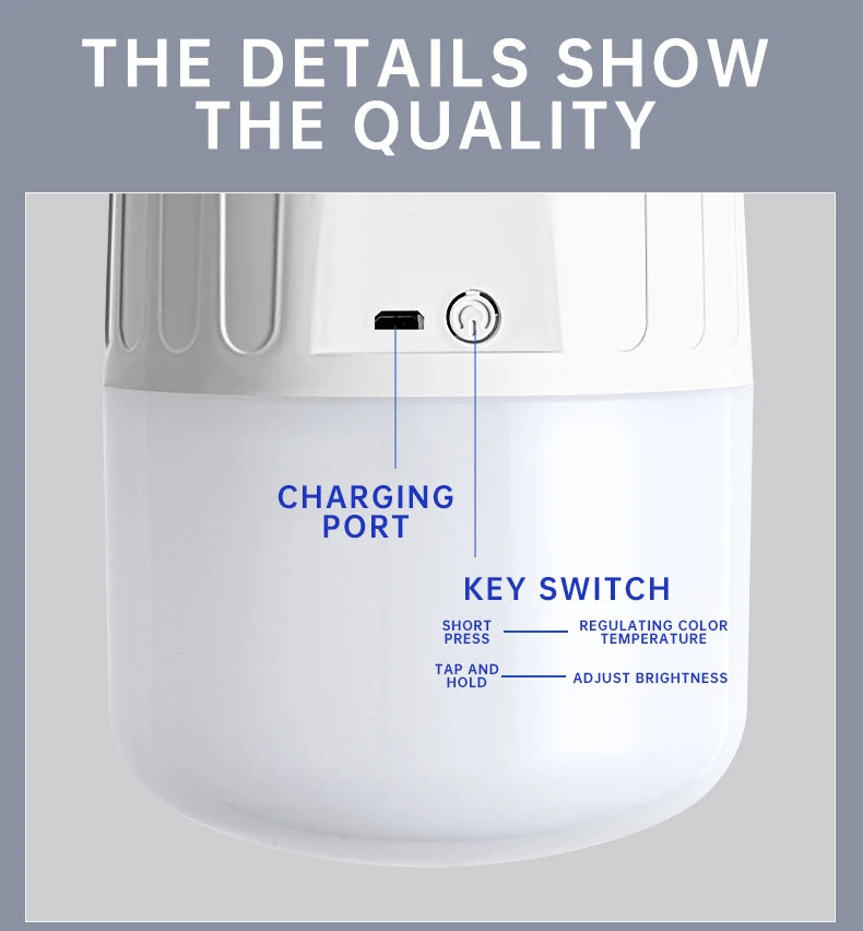 USB Rechargeable Waterproof Camping Light Bulb