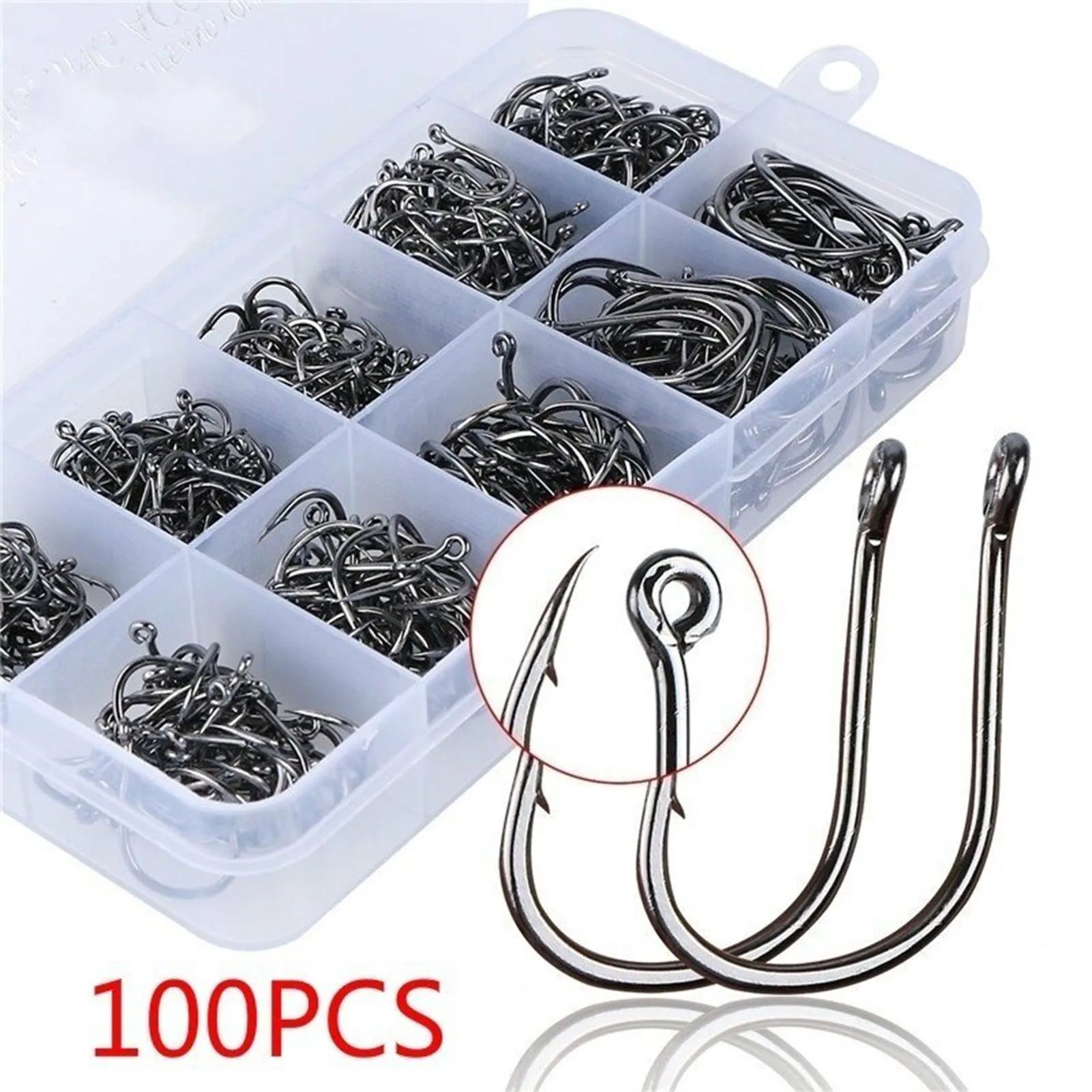 100PCS Fishing Hooks Kit