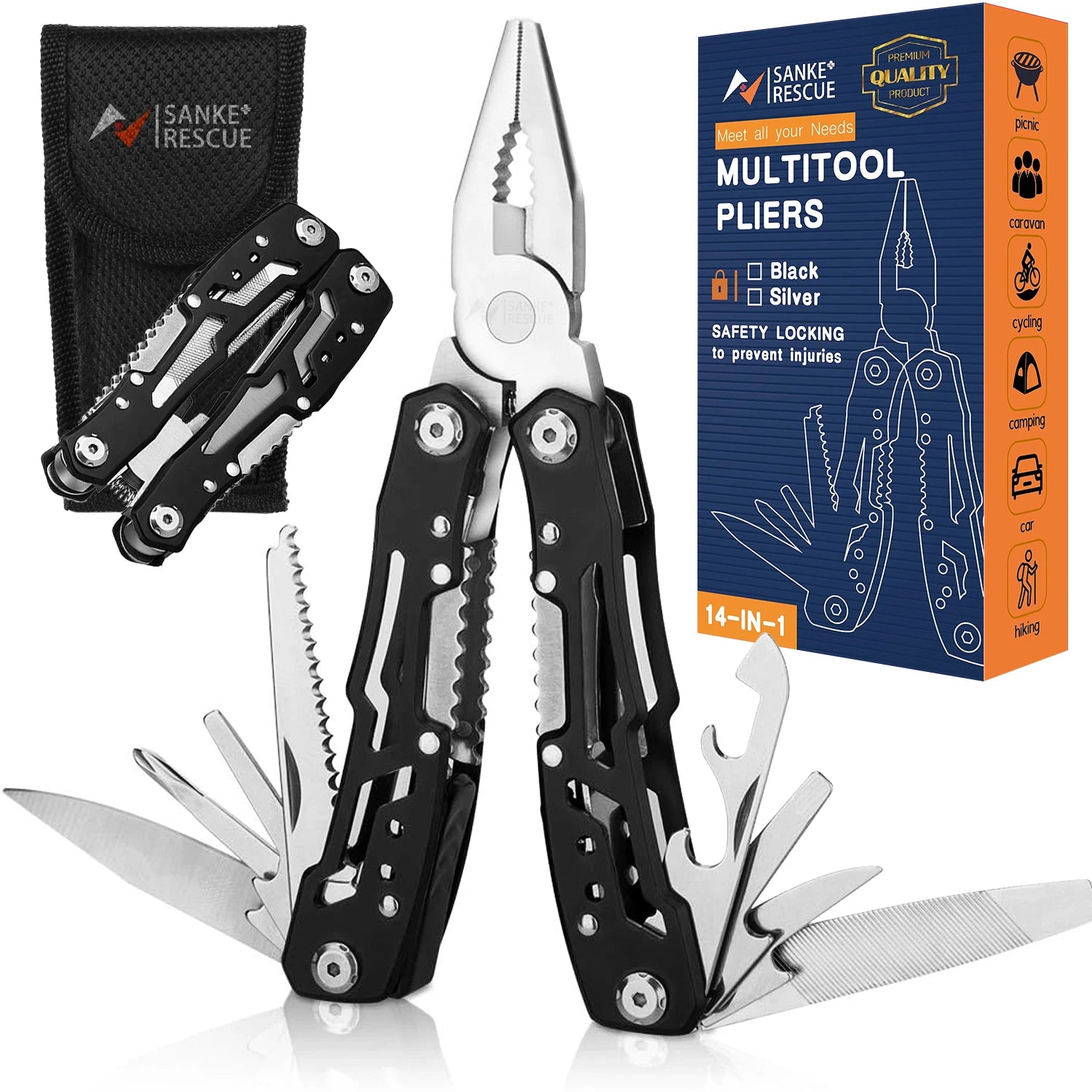 Multi-Tool Folding Knife – EDC Pliers & Scissors for Outdoor Survival