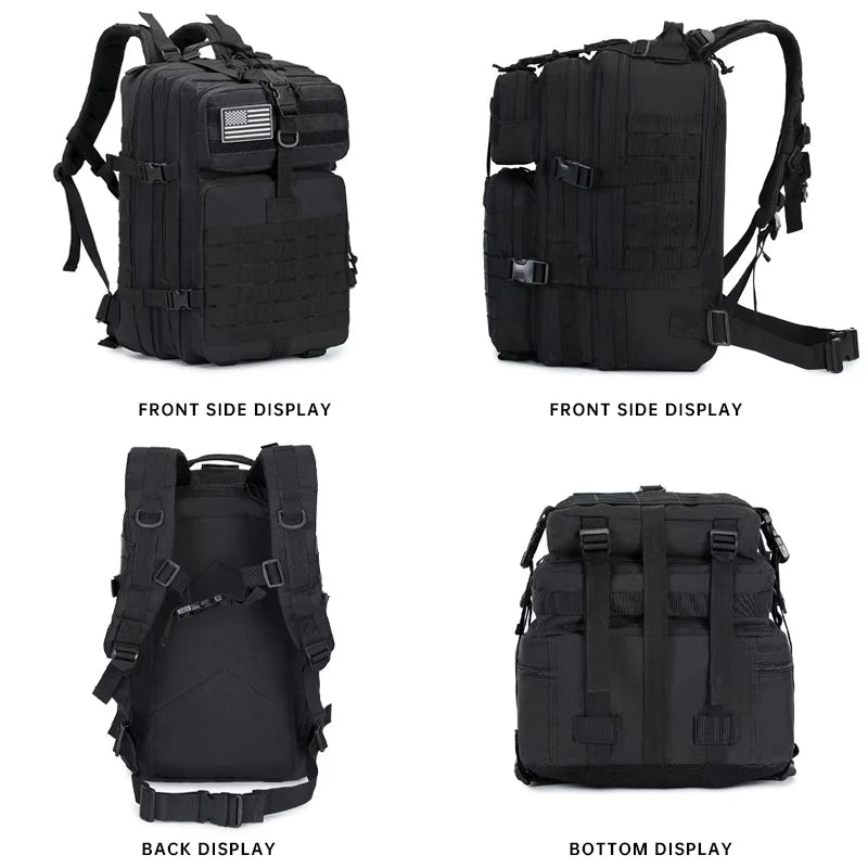 Outdoor Tactical Hiking Backpack – 3P Multi-Functional Travel Bag
